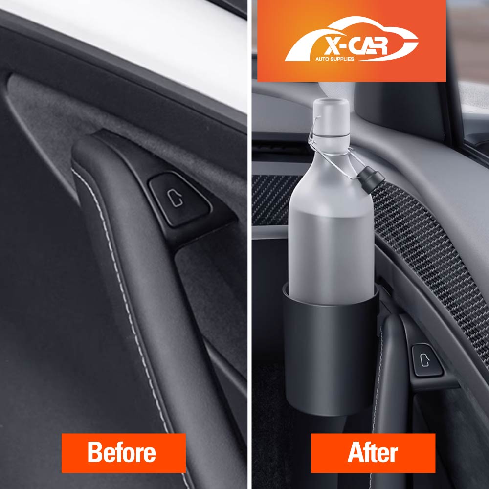 Interior Door Mount Car Cup Holder Rack for Tesla Model 3 2017-2023 and Model Y 2021-2025 Set of 2