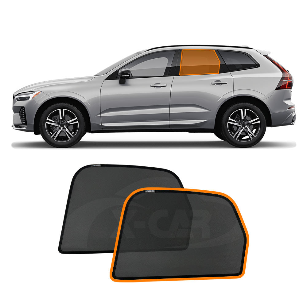 Rear Window Sun Shade for Volvo XC60 2017 2018 2019 2020 2021 2022 2023 2024 Magnetic Car Sun Blind Mesh