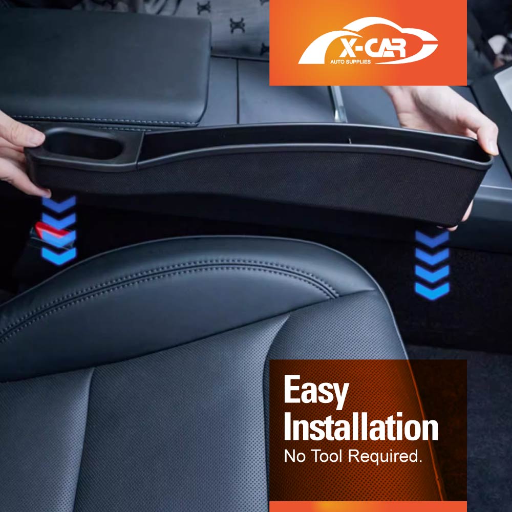 Car Seat Gap TPE Filler Box Organizer for Tesla Model 3 2017-2023 and Model Y 2021-2025 Extra Console Side Storage Accessories
