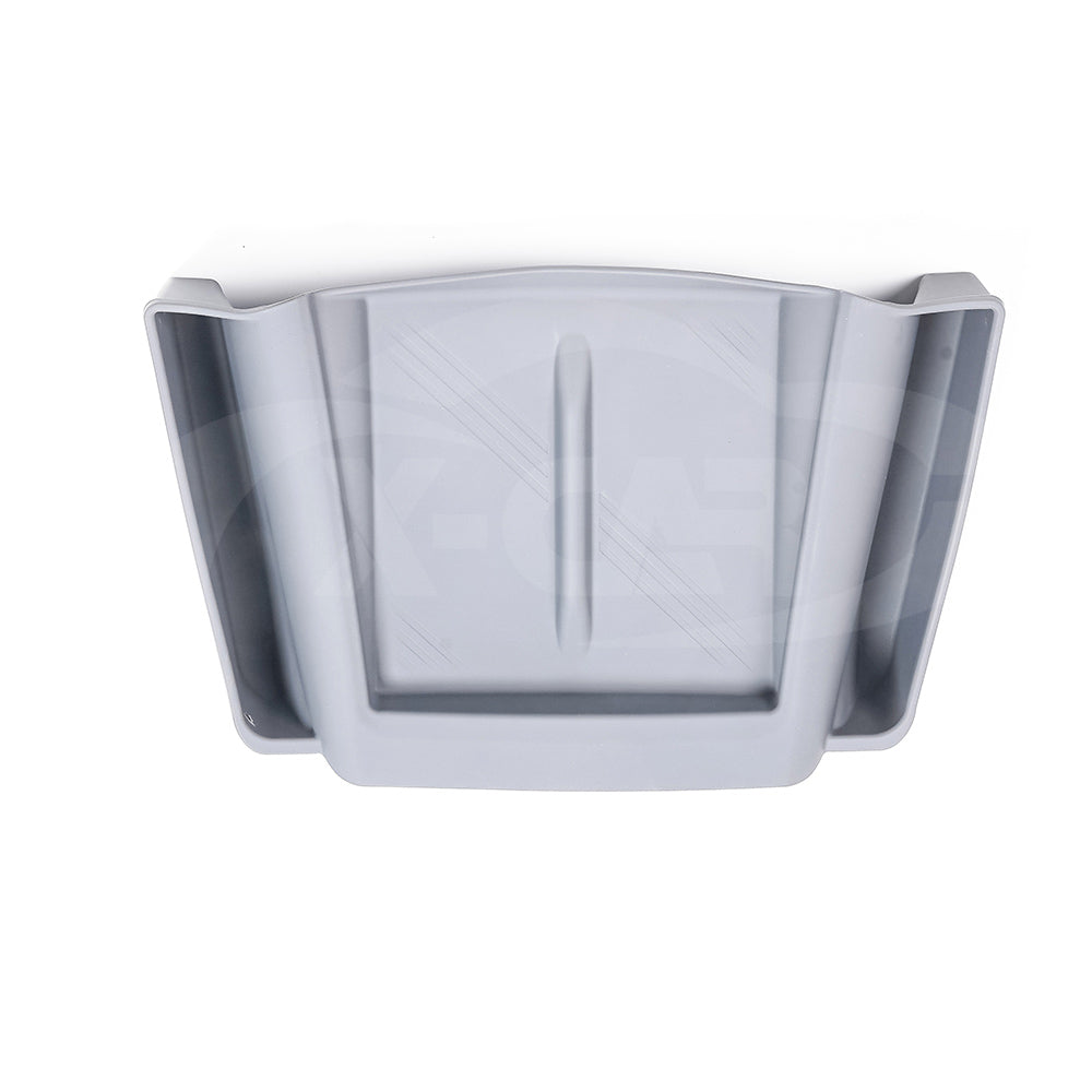 Grey Silicone Anti-Slip Mat with Side Storage For Tesla Model 3 Highland 2023-2025 Center Console Wireless Charger Protective Pad