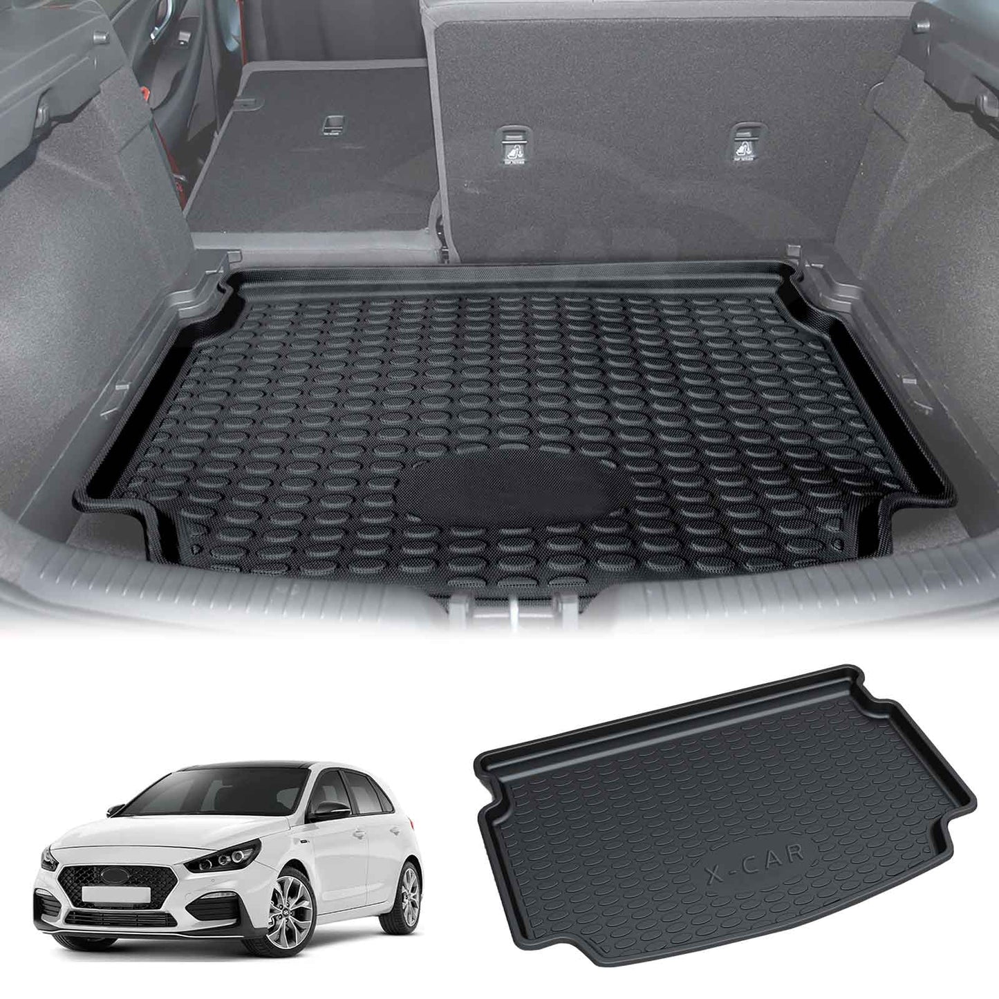 Boot Liner for Hyundai i30 Hatchback 2018-2025 Heavy Duty Cargo Trunk Cover Mat Luggage Tray