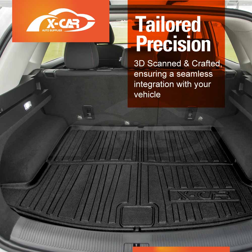 Boot Liner Kick Mats Set for MG HS 2018-2024 All Weather Heavy Duty Cargo Car Trunk Back Seat Protector