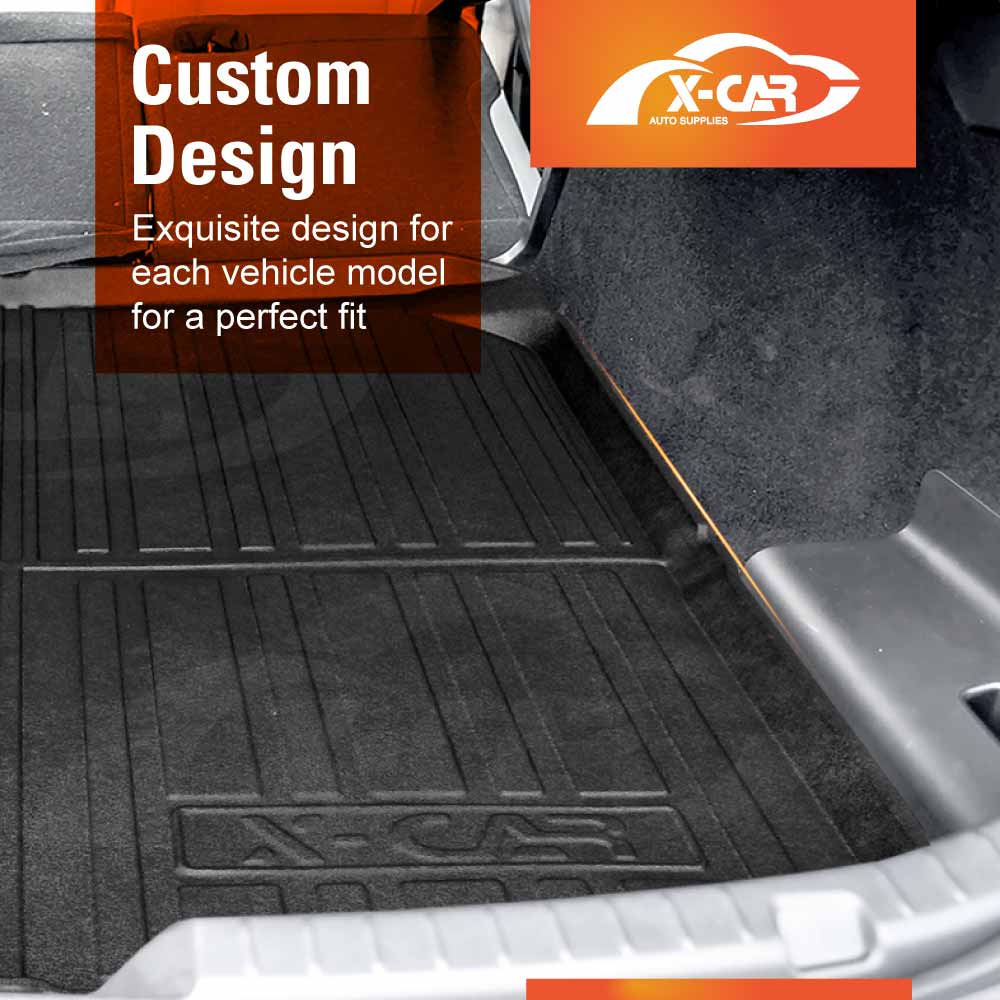 3D Floor Mats Boot Liner Set for Mazda 3 BP Series Sedan 2019-Onwards All Weather Heavy Duty Cargo Car Trunk Luggage Tray