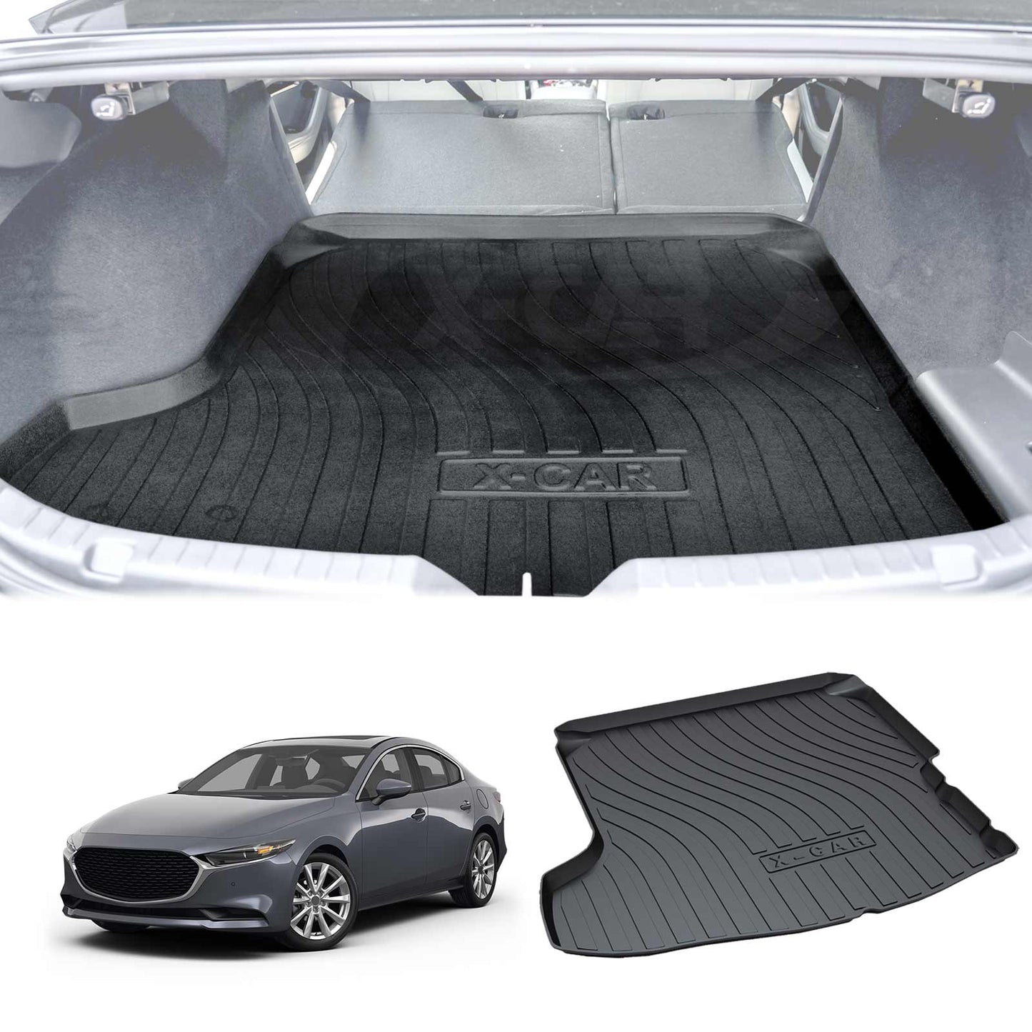 Boot Liner for Mazda 3 Sedan BP 2019-2025 Heavy Duty Cargo Trunk Cover Mat Luggage Tray