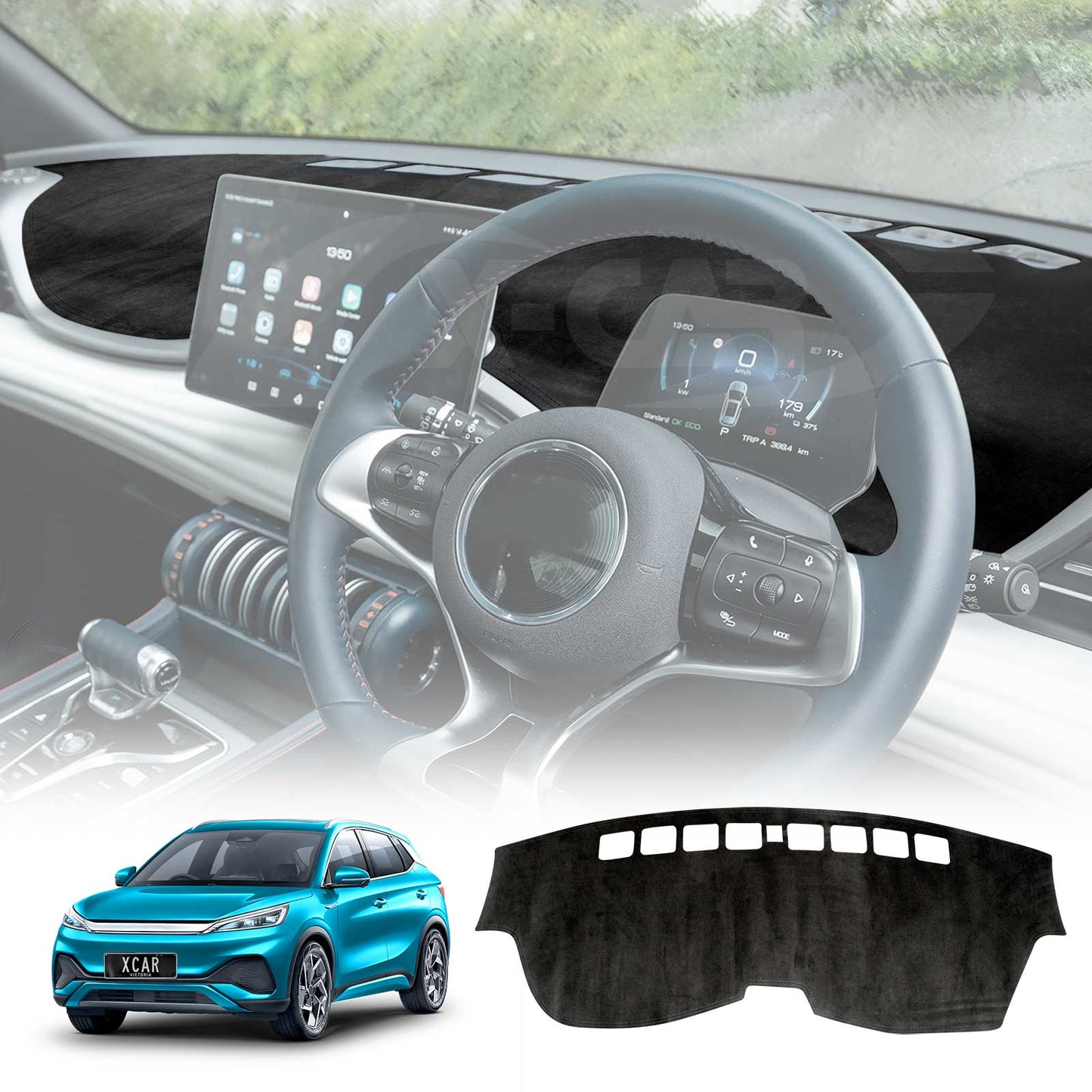 Dash Mat for BYD Atto 3 Atto3 2022-Onwards Non-Slip Microfiber Pad Interior Accessories