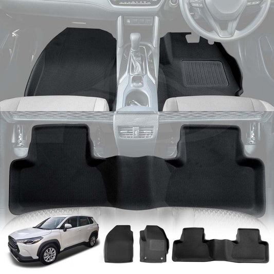 3D Floor Mats for Toyota Corolla Cross 2022-Onwards All Weather Heavy Duty Cargo Car Liners Full Set Carpet Accessories