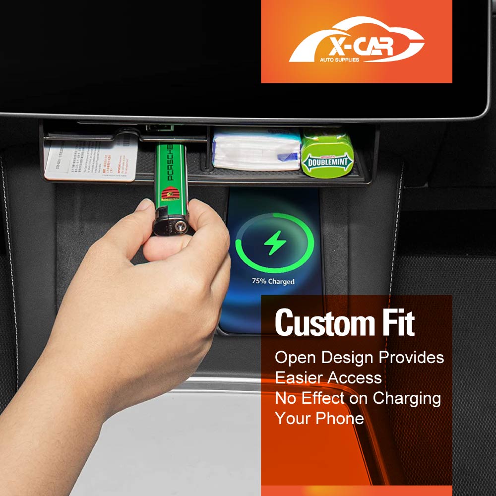 Tesla Model 3 2017-2023 and Model Y 2021-2025 Center Console Organizer Under Screen Storage Box Tray