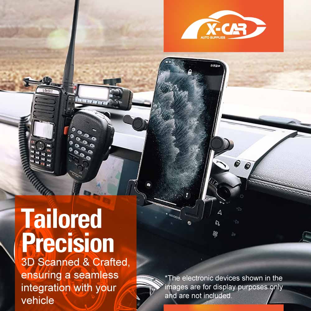 GWM Tank 300 2023-2025 Center Console Dash Integrated Bracket Mount Multi-function Walkie Talkie Two Way Radio Mobile Phone Holder Aluminium Alloy Accessories