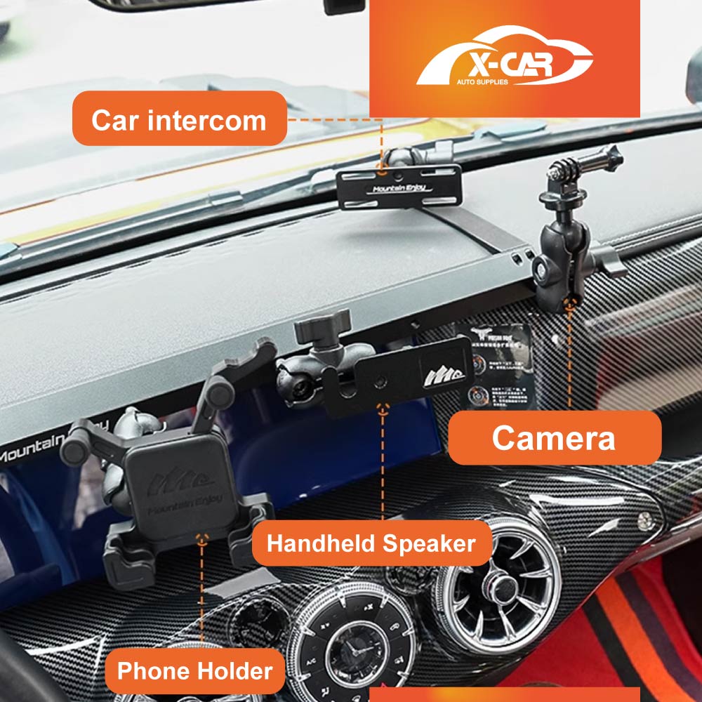 GWM Tank 300 2023-2025 Center Console Dash Integrated Bracket Mount Multi-function Walkie Talkie Two Way Radio Mobile Phone Holder Aluminium Alloy Accessories