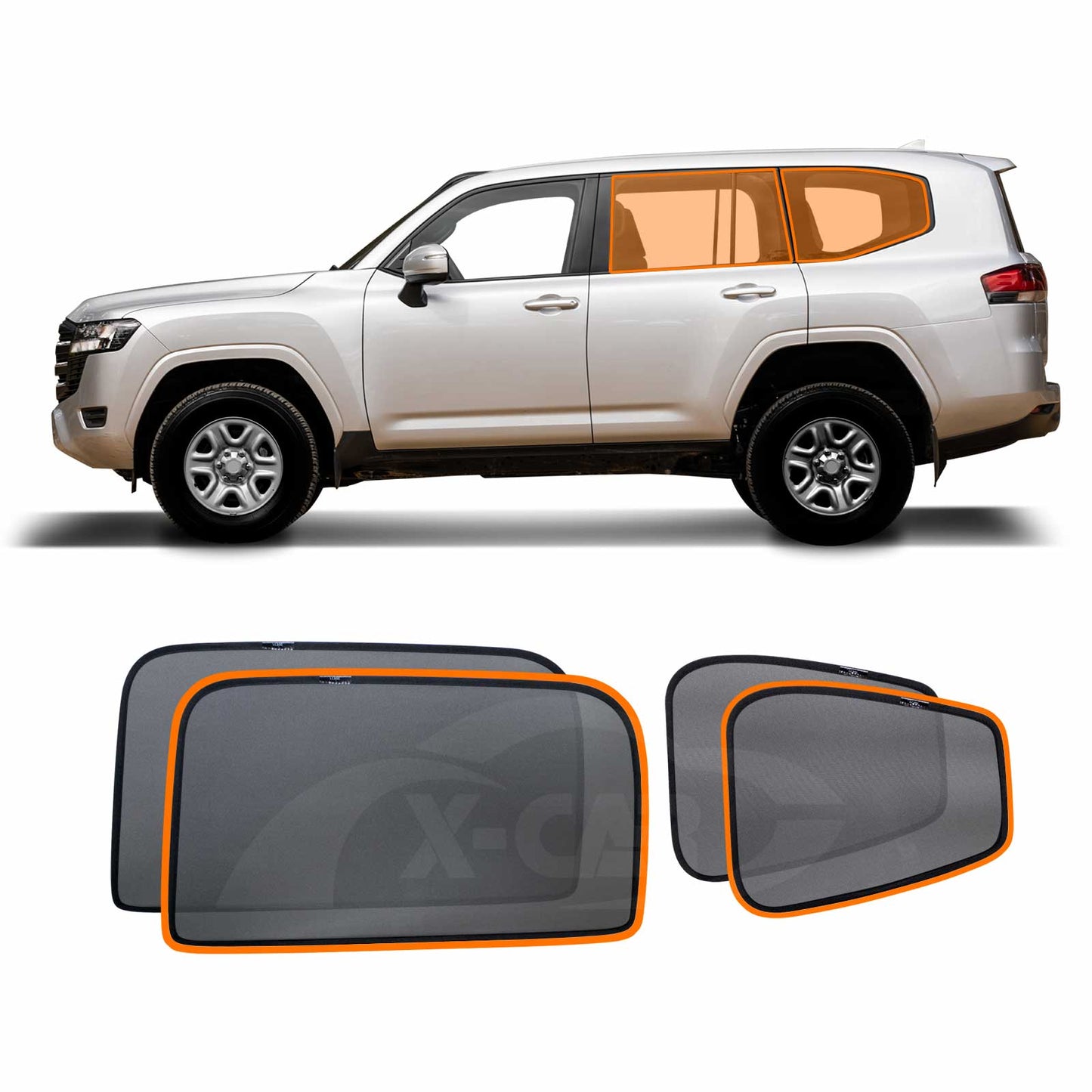 Port Rear Window Sun Shade for Toyota Landcruiser 300 LC300 2021-2025 Car Sun Blind Mesh