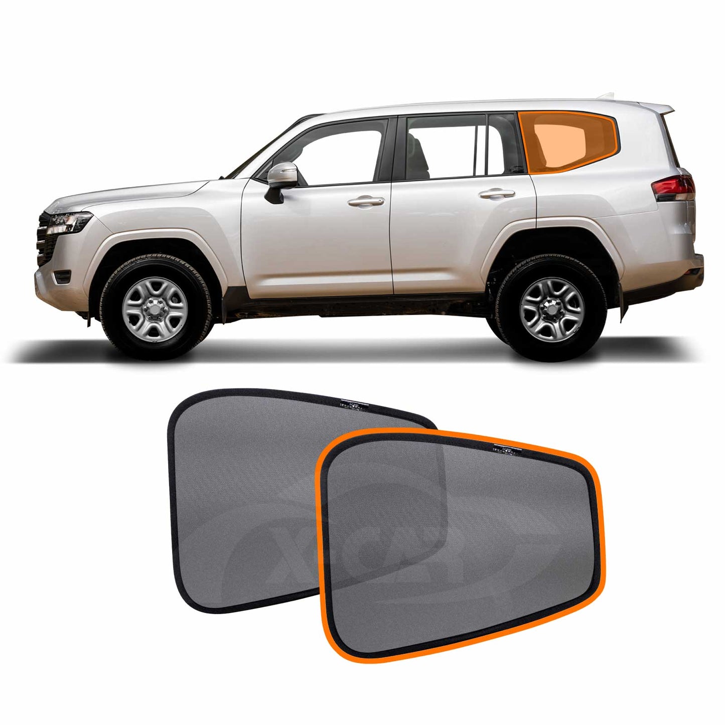 Port Window Sun Shade for Toyota Landcruiser 300 LC300 2021-2025 Car Sun Blind Mesh Third Row Window