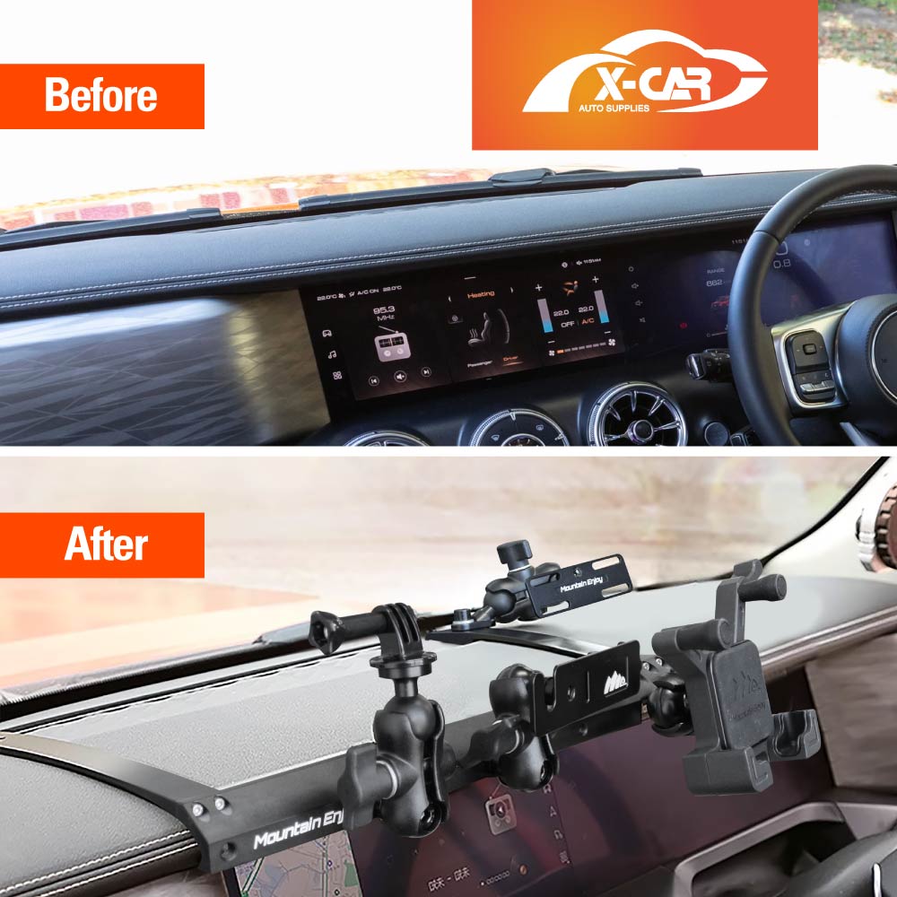 GWM Tank 300 2023-2025 Center Console Dash Integrated Bracket Mount Multi-function Walkie Talkie Two Way Radio Mobile Phone Holder Aluminium Alloy Accessories