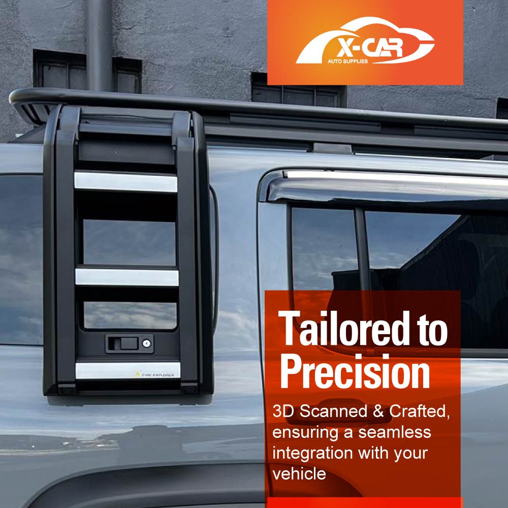 GWM Tank 300 2023-2025 Foldable Liftable Side Ladder Protective Frame Exterior Modification Accessories Aluminum Alloy Black