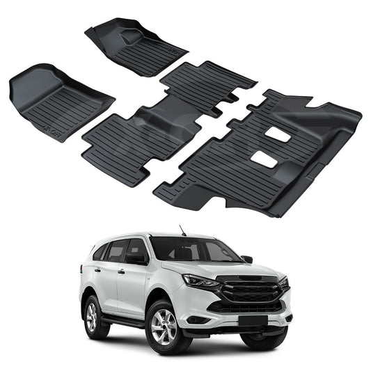 3D Floor Mats for Isuzu MU-X MUX 2022-2025 Heavy Duty All Weather Car Mats Carpet Liner Set
