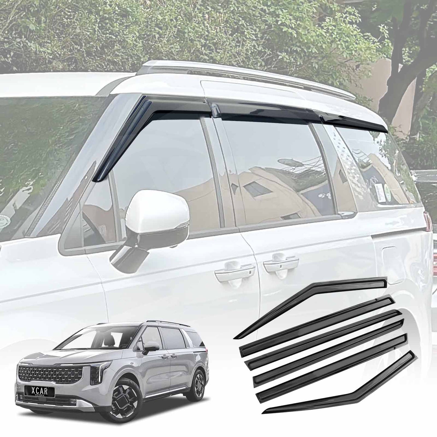 Weathershields for Kia Carnival KA4 Series 2020-2025 Car Weather Shields Wind Deflectors Window Sun Visor