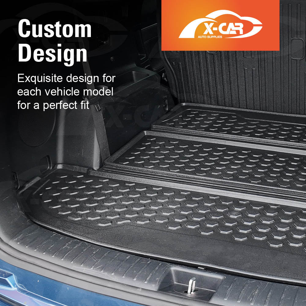 3D Floor Mats Boot Liner Set for Kia Sorento 2020-Onwards All Weather Heavy Duty Cargo Kick Back Seat Protector Cover