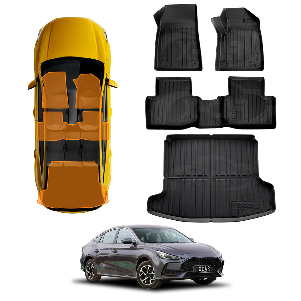 3D Floor Mats Boot Liner for MG MG5 2023-Onwards All Weather Heavy Duty Cargo Car Trunk Luggage Tray