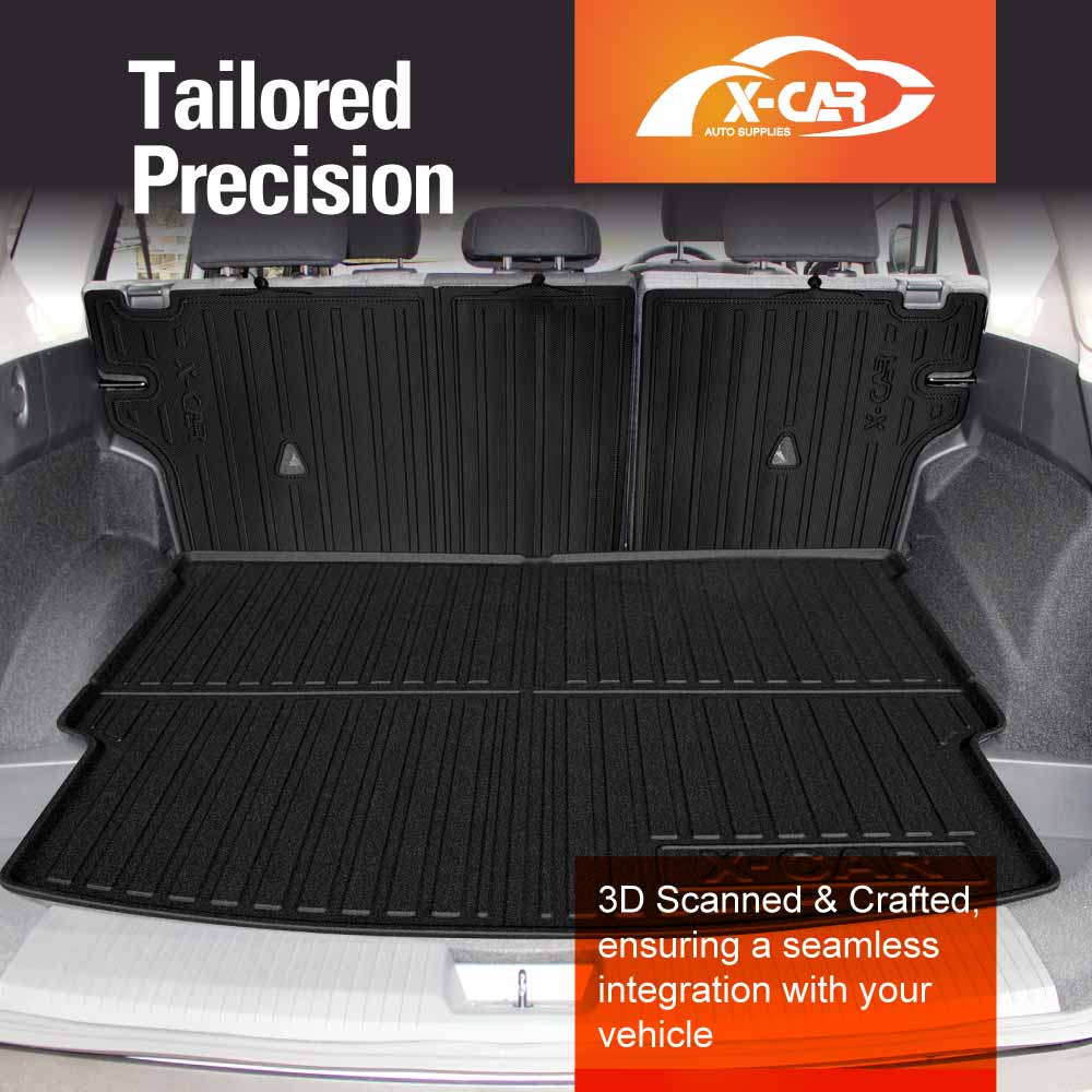 3D Floor Mats Boot Liner Set for Nissan X-trail Xtrail T33 5 Seat Petrol 2022-Onwards All Weather Heavy Duty Cargo Car Trunk Luggage Tray