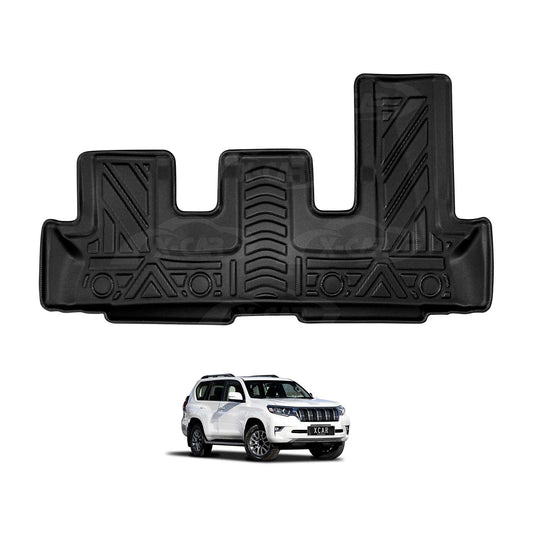Third Row Seat Floor Mat for Toyota Prado 150 Series 7 Seater 2009-2024 Heavy Duty All Weather Car Mats Carpet Liner Set