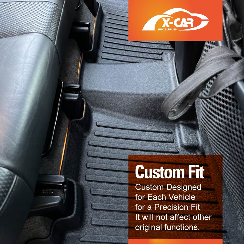 3D Floor Mats Boot Liners Set for Toyota Prado 150 Series 7 Seats 2009-2024 All Weather Heavy Duty Cargo Car Trunk Luggage Tray