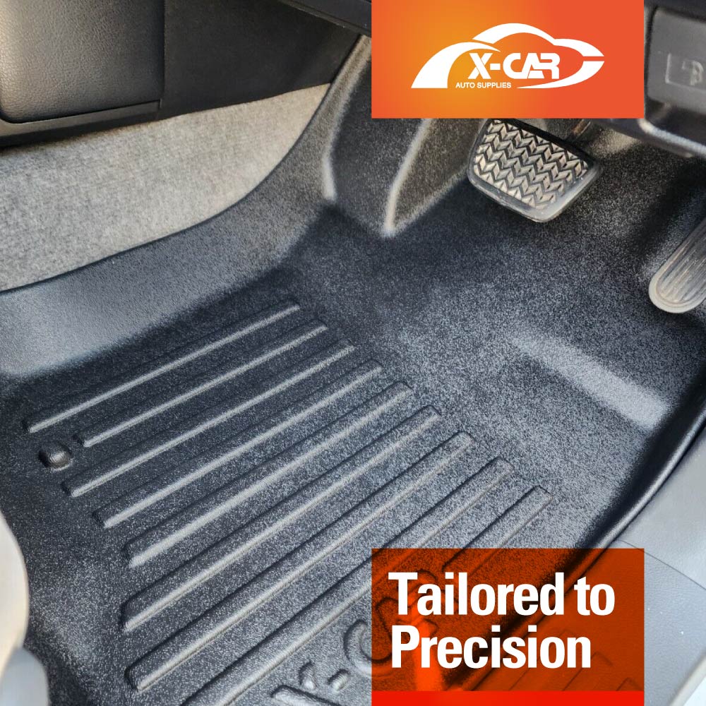 Floor Mats Boot Liners Set for Toyota Prado 150 Series 7-Seat 2009-2024 All Weather Heavy Duty Cargo Kick Mats Back Seat Protector Cover