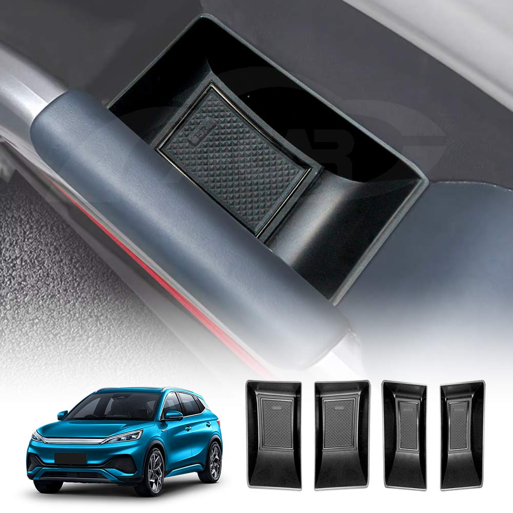 BYD Atto 3 2022-2025 Car Door Side Storage Box Tray Organizer Accessories Front and Rear Row Set of 4