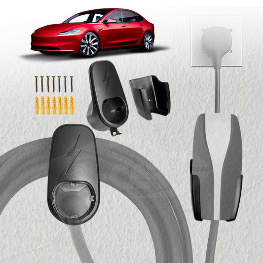 Charger Holder for Tesla Model 3 Highland 2023- 2025 Charging Cable Organizer Wall Mount Adapter Connector with Chassis Bracket