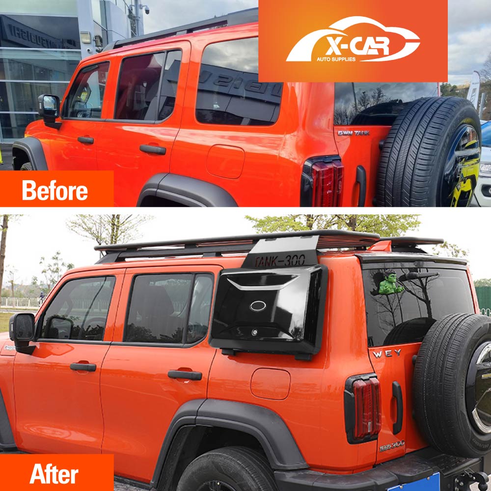 GWM Tank 300 2023-2025 Exterior Side Gear Storage Box Tools Carrier Glossy Black