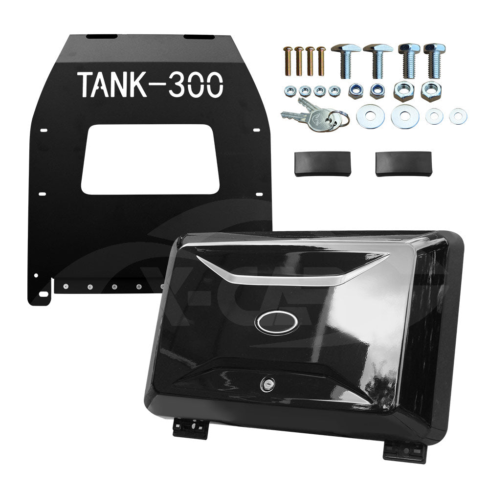 GWM Tank 300 2023-2025 Exterior Side Gear Storage Box Tools Carrier Glossy Black