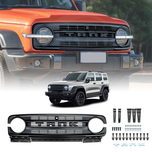 GWM Tank 300 2023-2025 Front Bumper Grille Mesh Frame Exterior Modification Accessories