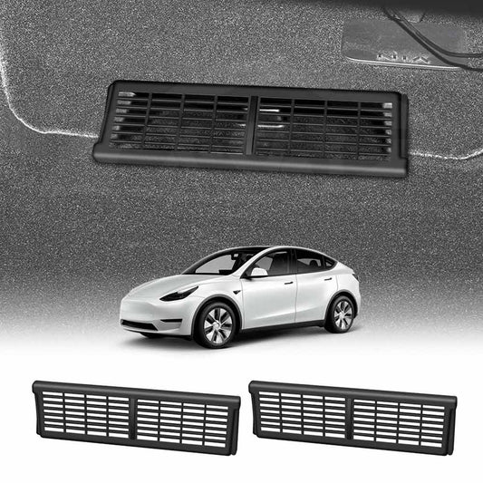 Tesla Model Y 2022-2025 Backseat Rear Under Seat Air Conditioning Outlet Vent Cover Flow Grille Protector Set of 2