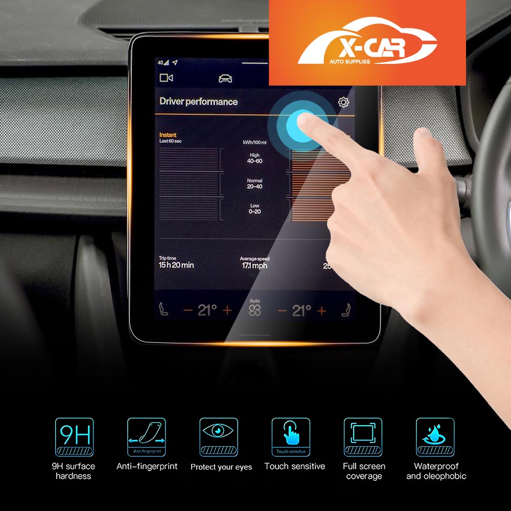 Tempered Glass Screen Protector for Polestar 2 2021-2025 Touchscreen Anti-Scratch Cover Accessories