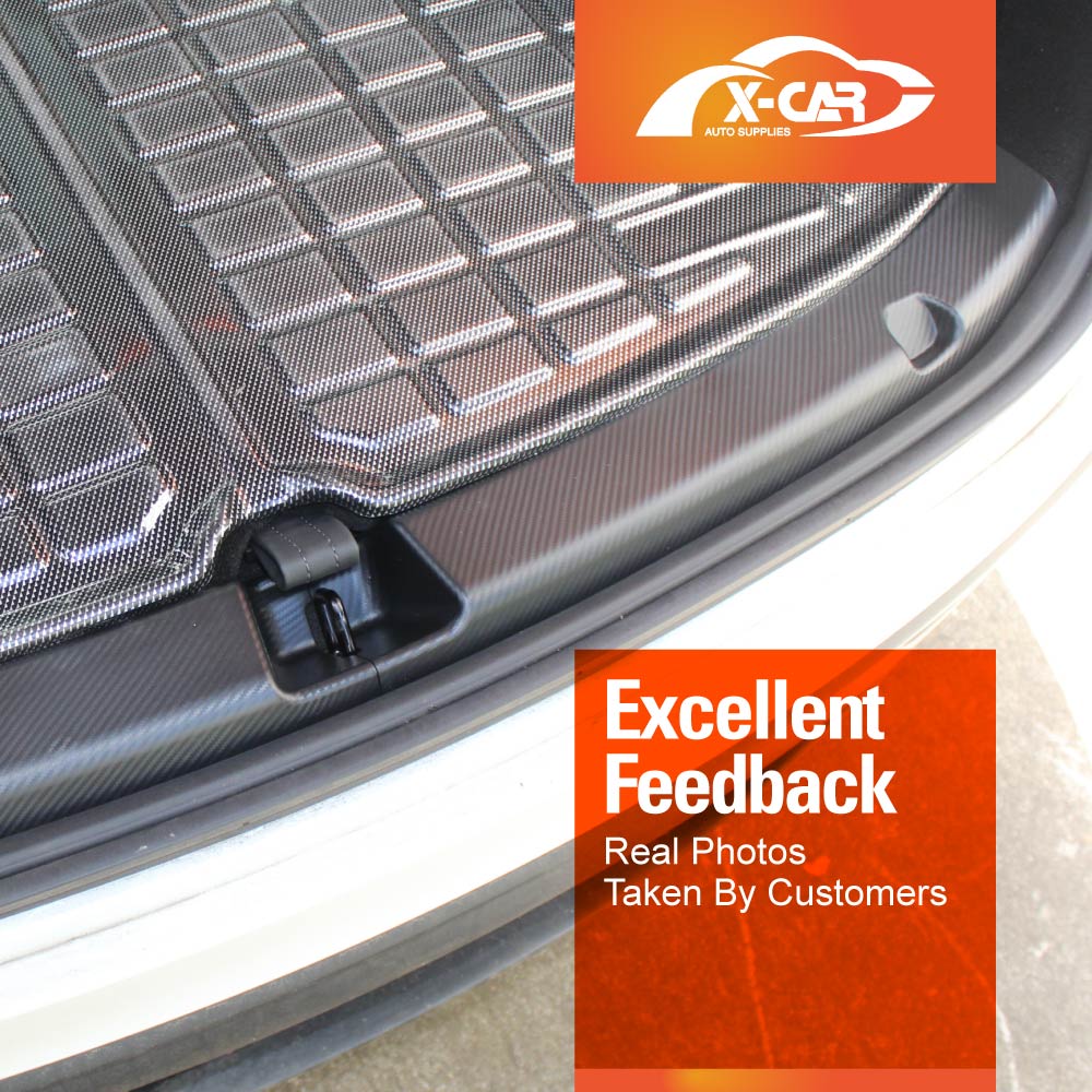 Tesla Model Y 2022-2025 Rear Bumper Guard Trunk Protector Cover Carbon Fiber Style Protection Accessories