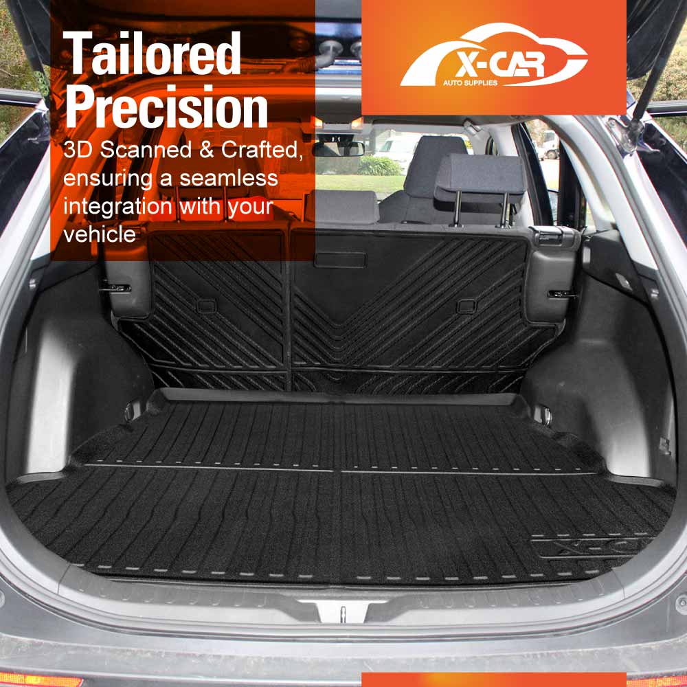 3D Floor Mats Boot Liner Set for Toyota Rav4 Rav 4 2019-Onwards All Weather Heavy Duty Cargo Kick Mats Back Seat Protector Cover