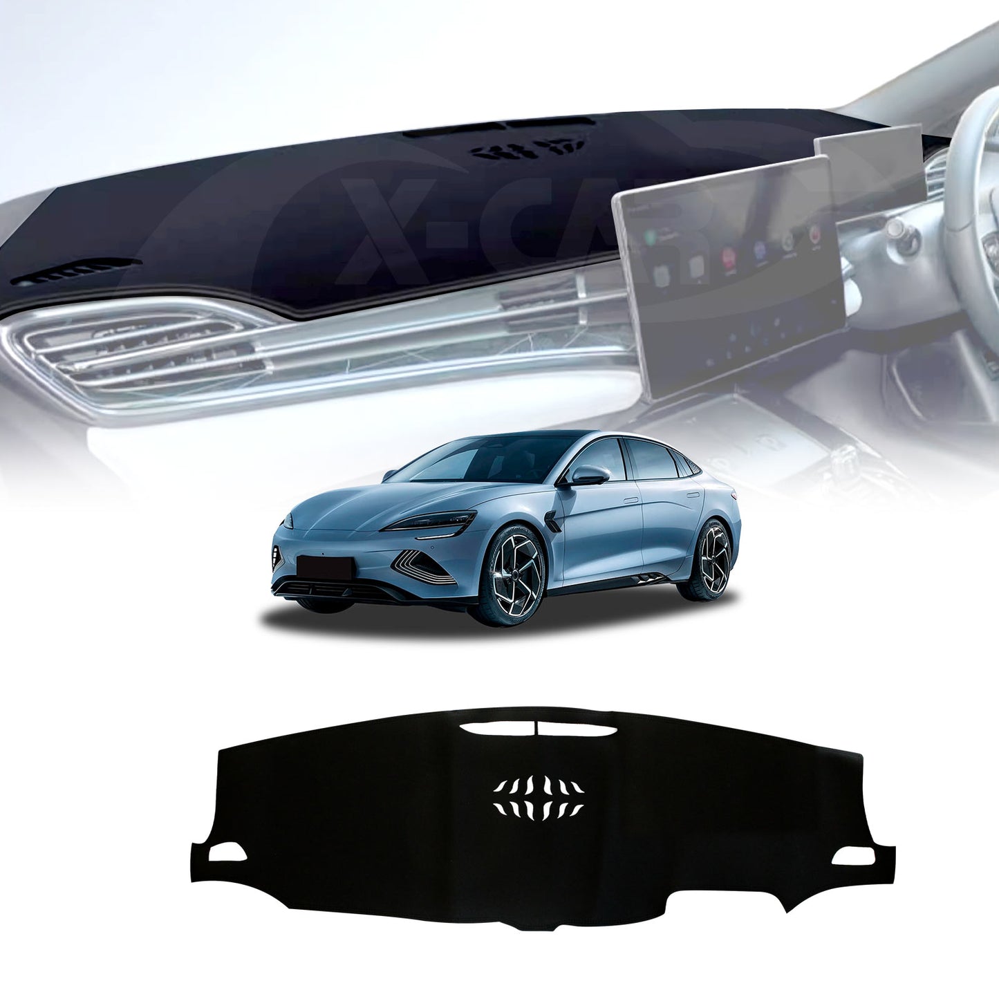 Dash Mat for BYD Seal 2023-2025 Without HUD Non-Slip Microfiber Pad Cover Interior Accessories