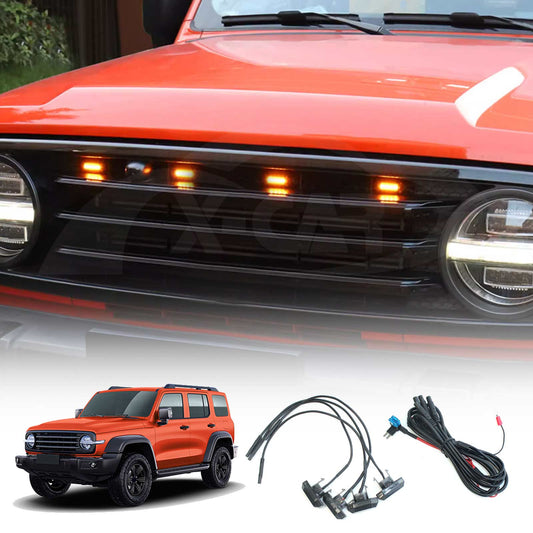 Front Grille LED Lights For GWM Tank 300 2023-2025 Grill Raptor LED Decoration Modification Accessories