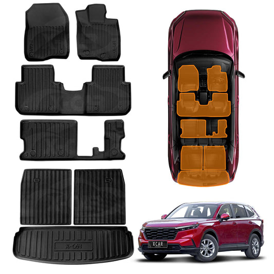 3D Floor Mats Boot Liner for Honda CRV CR-V 7 Seats 2023-2025 All Weather Heavy Duty TPE Cargo Car Trunk Luggage Tray