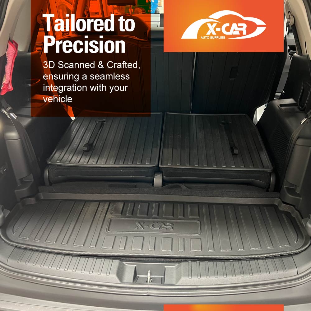 Floor Mats Boot Liner Set for Honda CRV CR-V 7-Seat 2023-Onwards All Weather Heavy Duty Cargo Kick Mats Back Seat Protector Cover