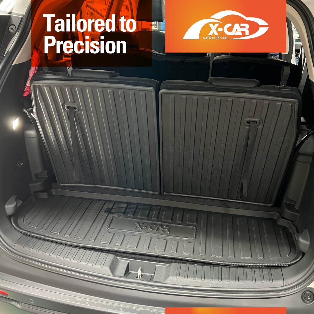 Floor Mats Boot Liner Set for Honda CRV CR-V 7-Seat 2023-Onwards All Weather Heavy Duty Cargo Kick Mats Back Seat Protector Cover