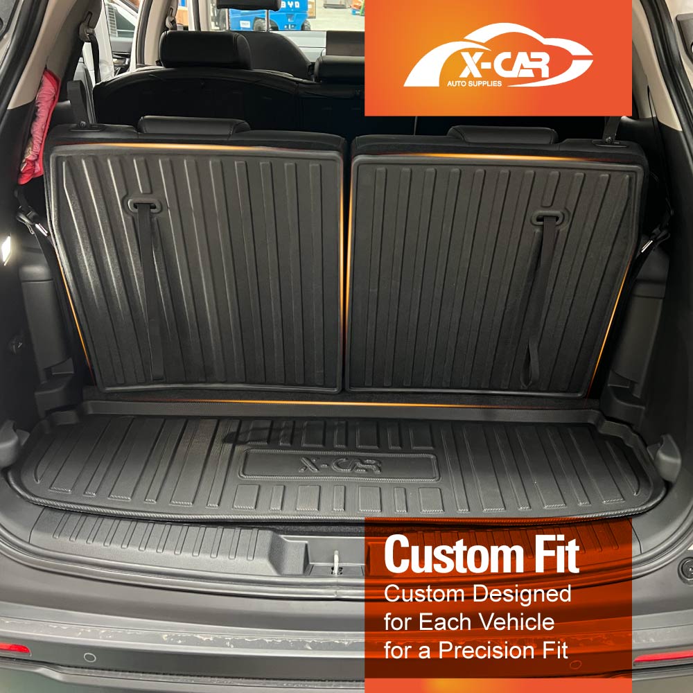 Floor Mats Boot Liner Set for Honda CRV CR-V 7-Seat 2023-Onwards All Weather Heavy Duty Cargo Kick Mats Back Seat Protector Cover