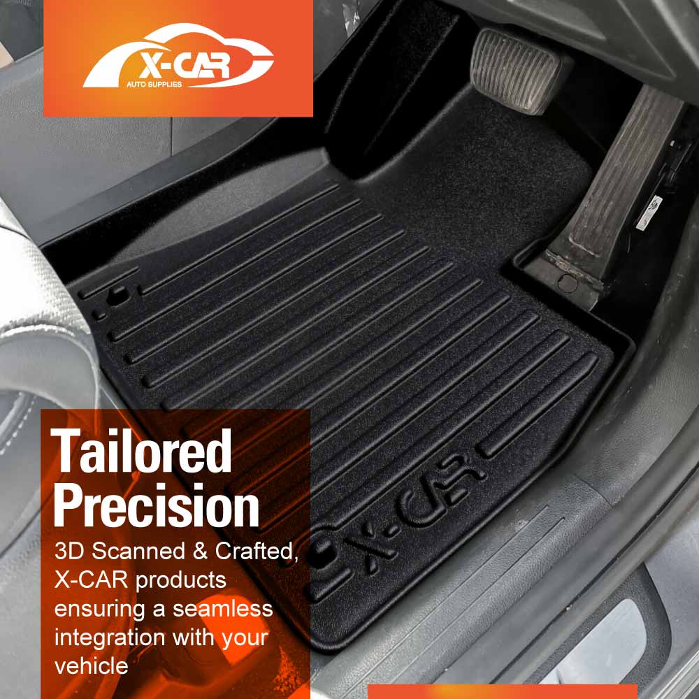 3D Floor Mats Boot Liners Set for Hyundai Santa Fe SantaFe 2018-2023 All Weather Heavy Duty Cargo Car Trunk Luggage Tray