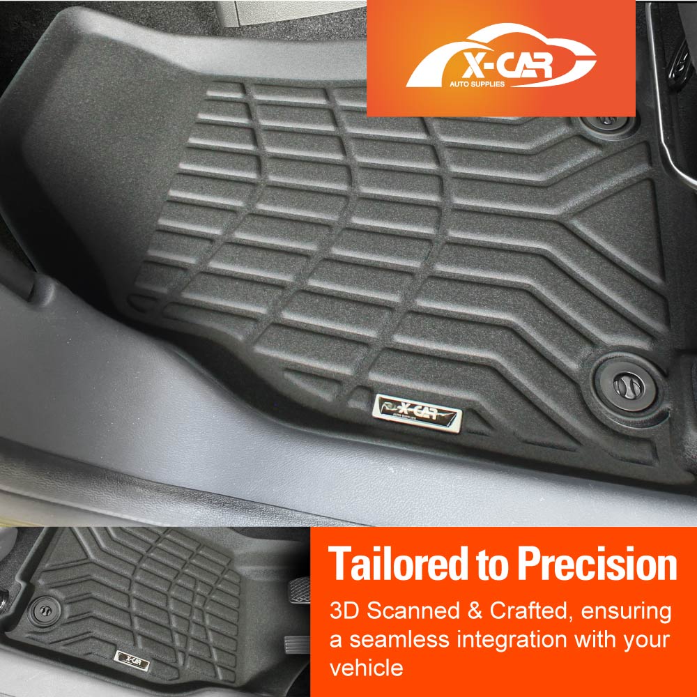 3D Floor Mats Boot Liner Set for MG 3 MG3 2016-2024 All Weather Heavy Duty Cargo Car Trunk Luggage Tray