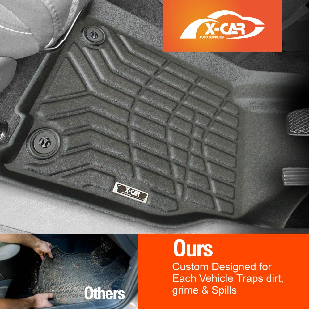 3D Floor Mats Boot Liner Set for MG 3 MG3 2016-2024 All Weather Heavy Duty Cargo Car Trunk Luggage Tray