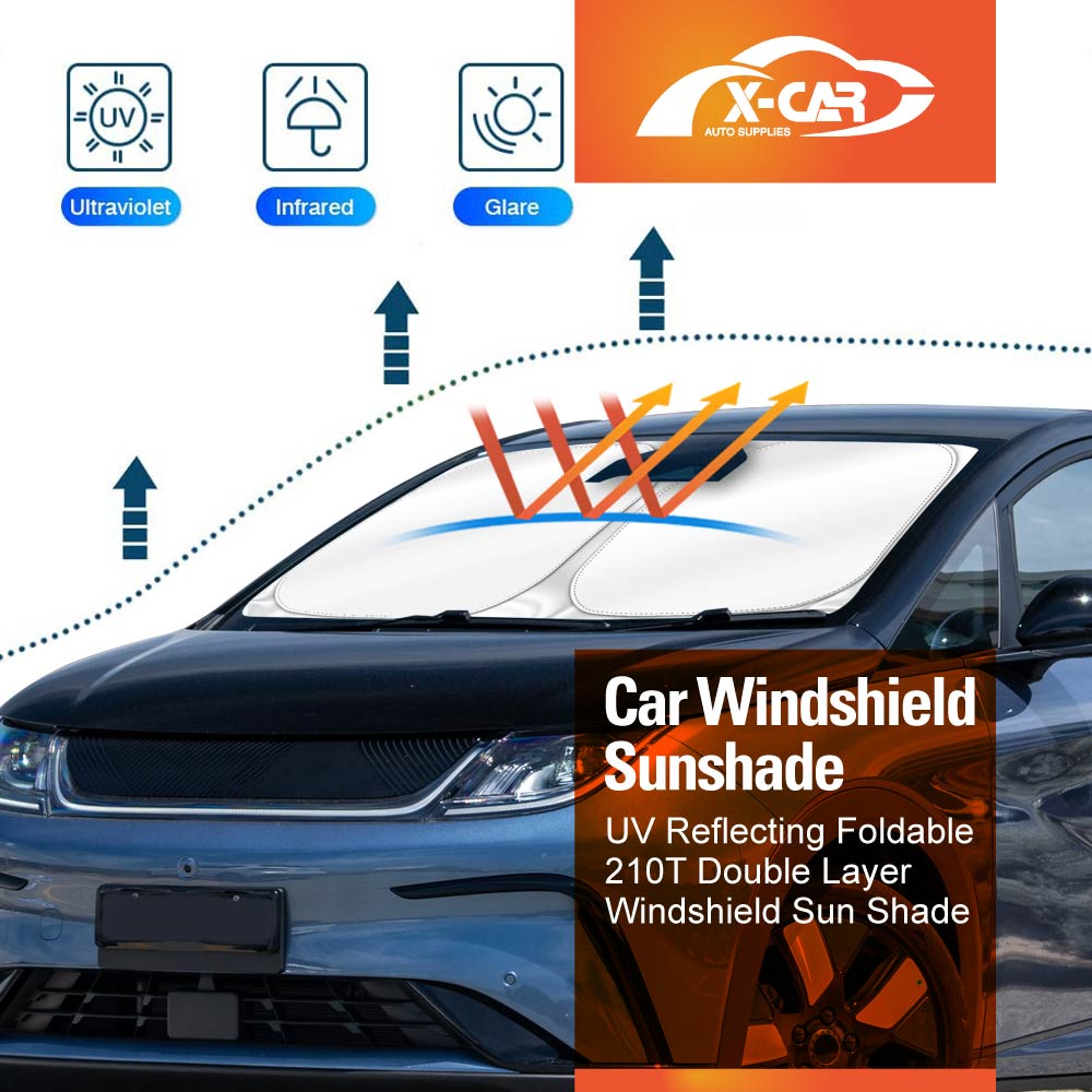 Windshield Sun Shade for BYD Dolphin 2023-2025 Blocks UV Rays Foldable Custom Wind Screen Sun Visor Protector