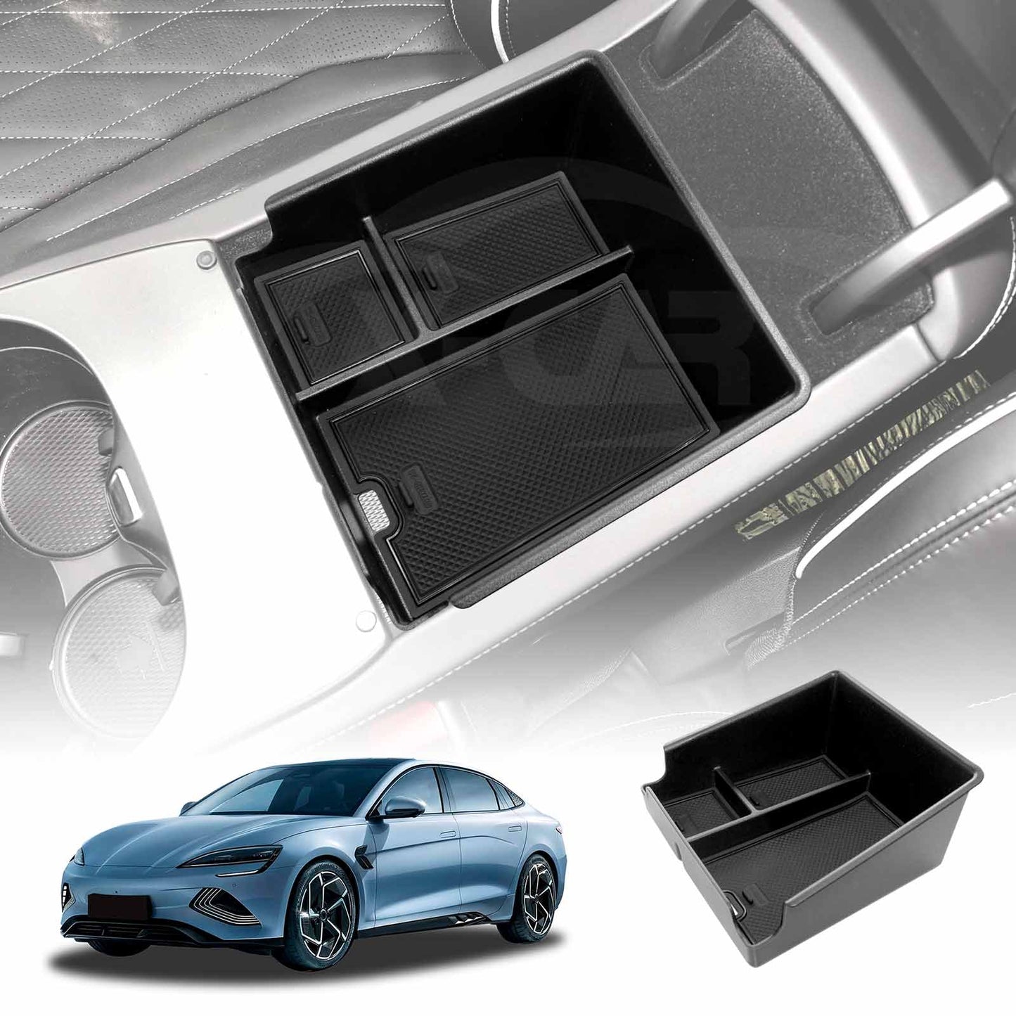 Centre Console Armrest Organizer Tray for BYD Seal 2023-2025 Storage Box Accessories