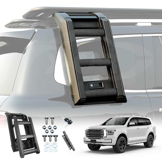 Foldable Liftable Side Ladder for GWM Tank 500 Tank500 2024-2025 Protective Frame Exterior Modification Accessories Aluminum Alloy Black