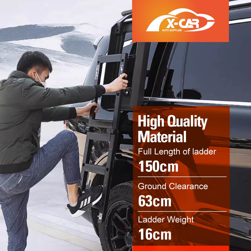 Foldable Liftable Side Ladder for GWM Tank 500 Tank500 2024-2025 Protective Frame Exterior Modification Accessories Aluminum Alloy Black