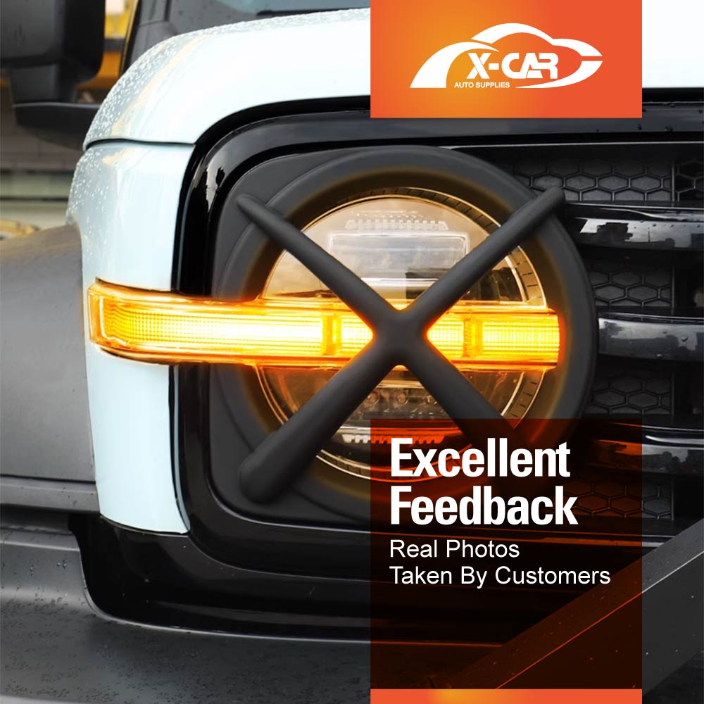 Head Light Trim for GWM Tank 300 2023-2025 Matt Black Front Light Frame Cover Guard Set of 2