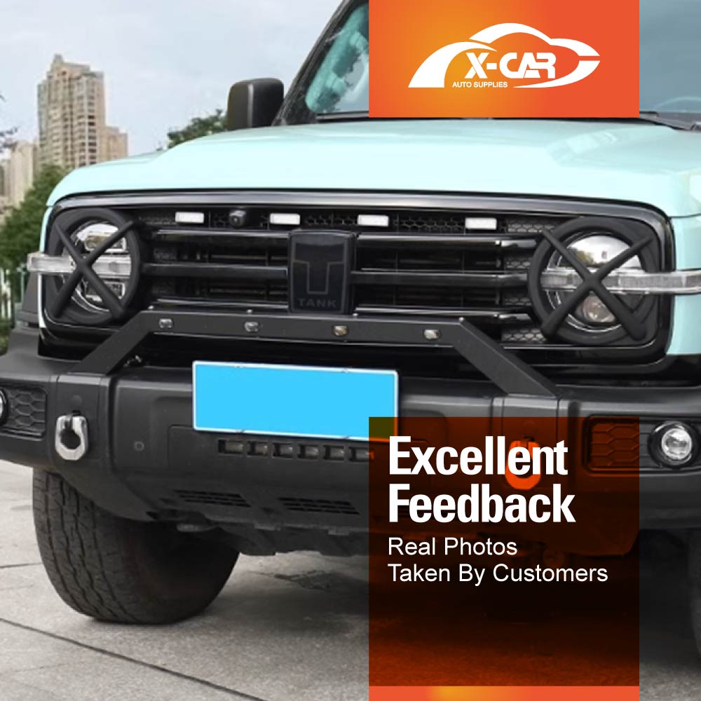 Head Light Trim for GWM Tank 300 2023-2025 Matt Black Front Light Frame Cover Guard Set of 2