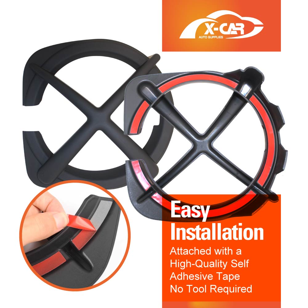 Head Light Trim for GWM Tank 300 2023-2025 Matt Black Front Light Frame Cover Guard Set of 2